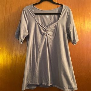 Torrid Foxy Knit Gray Tee, 4X